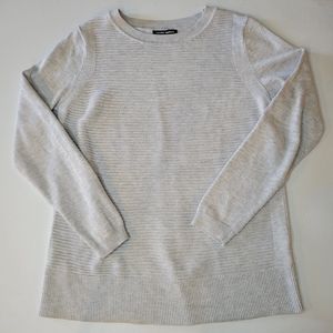 Hilary Radley grey ribbed sweater Size small